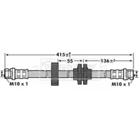 Тормозной шланг BORG & BECK W23GC2 Renault Laguna (BG) 2 Хэтчбек 2.2 dCi (BG09) 116 л.с. 2004 – 2005 I 16KR2 BBH7172