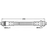 Тормозной шланг BORG & BECK BBH7176 X4KCBFS Renault Scenic (JM) 2 Минивэн 1.4 (JM0B. JM0H. JM1A) 98 л.с. 2003 – 2024 L 8A12