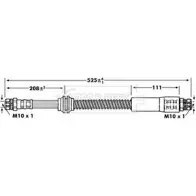 Тормозной шланг BORG & BECK J EQYBV 3147037 BBH7266 3YB0WR2