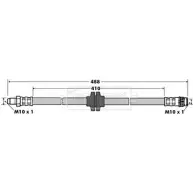 Тормозной шланг BORG & BECK BKBKOW0 Renault Modus 1 (FJP0) 2004 – 2012 OJK H6 BBH7364