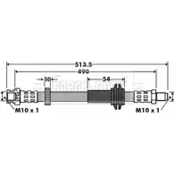 Тормозной шланг BORG & BECK FP4S YIF BBH7423 ERVRD 3147156