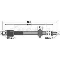 Тормозной шланг BORG & BECK 5UF 5BQ Peugeot Bipper Tepee SGZVK BBH7426