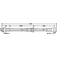 Тормозной шланг BORG & BECK BBH7504 T59G6 9V Mitsubishi Pajero 3 (V6, V7) Внедорожник 2д 3.5 V6 GDI (V65W. V75W) 203 л.с. 2000 – 2006 1X08S5