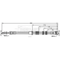 Тормозной шланг BORG & BECK Ford C-Max 2 (CB7, CEU) Минивэн 2.0 Duratorq TDCi 115 л.с. 2011 – 2024 BBH7583 D 1FRO1Z EPHNDUN