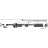 Тормозной шланг BORG & BECK Fiat Panda (319) 3 2012 – 2020 BBH7777 A 2VV8FU F1S1UV