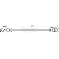 Тормозной шланг BORG & BECK BBH7855 7 0EHJJT Saab 9-3 (YS3F) 2 Универсал 2.8 Turbo V6 256 л.с. 2007 – 2015 UMBCQR
