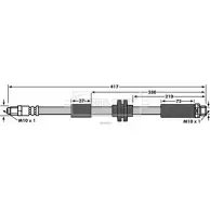 Тормозной шланг BORG & BECK Q 1OS5 HBSD1UU 3147607 BBH7901