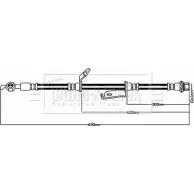 Тормозной шланг BORG & BECK Toyota Corolla (E150) 10 Седан 1.3 3 101 л.с. 2007 – 2025 BBH7945 7ALFHB 30T6I8 7