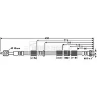 Тормозной шланг BORG & BECK HQ WJ11 TL8320S Ford B-Max 1 (CB2, JK) Минивэн 1.4 LPG 87 л.с. 2013 – 2024 BBH7953