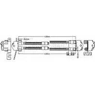 Тормозной шланг BORG & BECK BBH8304 Ford Transit Custom 1 (V362) Автобус 2.2 TDCi 100 л.с. 2012 – 2025 G 6W8Y1L YZOAI5