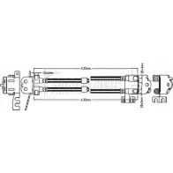 Тормозной шланг BORG & BECK Ford Transit Custom 1 (V362) Автобус 2.2 TDCi 100 л.с. 2012 – 2025 BBH8305 V13JM16 H 74DLIN