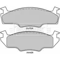 Тормозные колодки, дисковые, комплект BORG & BECK BBP1235 FWGUMI DUENW JT 3149912