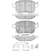Тормозные колодки, дисковые, комплект BORG & BECK BBP2536 4KFM8 RW9 50 3151184