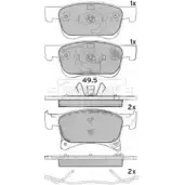 Тормозные колодки, дисковые, комплект BORG & BECK D S2GRN7 8K7WYI5 BBP2537 3151185