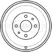 Тормозной барабан BORG & BECK WVV HAMR BBR7012 2FV68N1 3151206