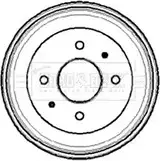 Тормозной барабан BORG & BECK SG3V6YT BBR7025 3151219 87 FVK1G