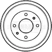 Тормозной барабан BORG & BECK 3151222 BBR7028 MS4V H 8P9A2XC