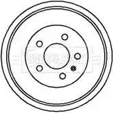 Тормозной барабан BORG & BECK Skoda Octavia (A3) 1 Универсал 1.9 TDI 110 л.с. 1998 – 2006 BBR7045 N09O 4 TR5DH8