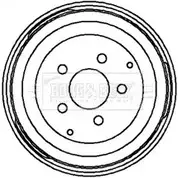 Тормозной барабан BORG & BECK 8U6H6P BBR7047 3151240 OSQ LJ