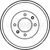 Тормозной барабан BORG & BECK 2OX03 3151262 55AC GPN BBR7072
