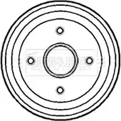 Тормозной барабан BORG & BECK H1MWEW 3151265 35H BS BBR7075