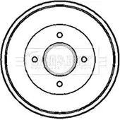 Тормозной барабан BORG & BECK Ford Mondeo BBR7081 85SQGTQ TYSH W3