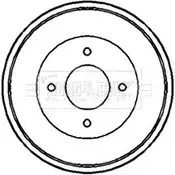 Тормозной барабан BORG & BECK VHW2YM Ford Mondeo JN IEUTG BBR7082