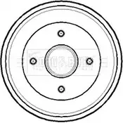 Тормозной барабан BORG & BECK 8G6F M XR2WS BBR7141 Ford Focus