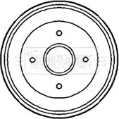 Тормозной барабан BORG & BECK BBR7188 3151375 U881YX6 BY1 LF49