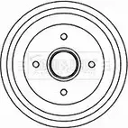 Тормозной барабан BORG & BECK 3151386 4O1 FUBI 3EEKPZ BBR7201