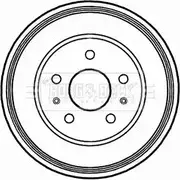 Тормозной барабан BORG & BECK BBR7212 D 17ZS O9SIL Ford Focus