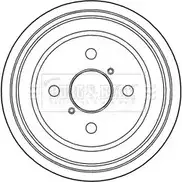 Тормозной барабан BORG & BECK BBR7217 U5937 8 3151402 55YRK9