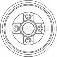 Тормозной барабан BORG & BECK 3151428 4QGVJO GH3 QG BBR7243