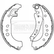 Тормозные колодки, комплект BORG & BECK BBS6508 N8TIJ 71 4WCV 3152058