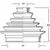 Пыльник шруса, ремкомплект BORG & BECK S5VCS 3154680 UF JD2EA BCB2020