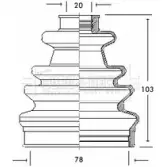 Пыльник шруса, ремкомплект BORG & BECK BCB2041 1 87ZAP 3154692 YE7YF