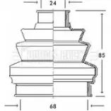 Пыльник шруса, ремкомплект BORG & BECK Ford Scorpio 2 (FE, GFR, GNR) 1994 – 1998 BCB2042 A1E0 R8 68ELHN