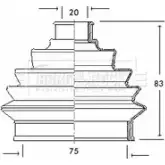 Пыльник шруса, ремкомплект BORG & BECK BCB2050 F6JNQ62 4IQB 9 3154697