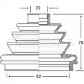 Пыльник шруса, ремкомплект BORG & BECK 6 DNQM BCB2110 3154723 N8E9R