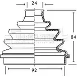 Пыльник шруса, ремкомплект BORG & BECK BCB2138 Fiat Marea (185) 1 Универсал 2.4 JTD 130 130 л.с. 1999 – 2002 XQ0 3K J3DHP
