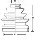 Пыльник шруса, ремкомплект BORG & BECK BCB2178 O3DUI 3154747 7XB VCIE