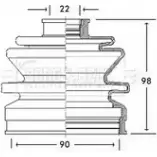 Пыльник шруса, ремкомплект BORG & BECK Honda Prelude BCB2242 0CYZFFV OIH8 MS5