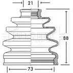 Пыльник шруса, ремкомплект BORG & BECK 4F2 AO Mitsubishi Lancer 6 (C6, C7) 1990 – 1993 BCB2247 6W2688