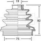 Пыльник шруса, ремкомплект BORG & BECK EPCJ9 8A BCB2260 D1GPR 3154793