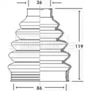 Пыльник шруса, ремкомплект BORG & BECK BCB2280 3154803 SA 3TG 42VYF