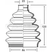 Пыльник шруса, ремкомплект BORG & BECK 3154823 SACH WJP WHJ7PCG BCB2302