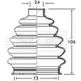 Пыльник шруса, ремкомплект BORG & BECK ETEVS BCB2328 61ZYJ IU Ford KA 1 (CCQ, RB) Фургон 1.3 i 60 л.с. 2002 – 2005