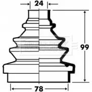 Пыльник шруса, ремкомплект BORG & BECK FE7VS Fiat Brava (182) 1 Хэтчбек 1.9 JTD 100 л.с. 2000 – 2001 BCB2334 8 X9K9U