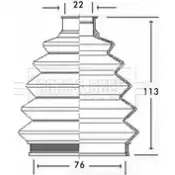 Пыльник шруса, ремкомплект BORG & BECK Q33NWLN 3154854 BCB2335 22UZ KSG