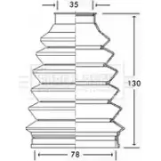 Пыльник шруса, ремкомплект BORG & BECK TUTQ R 50KZL BCB2340 Renault Megane 1 (BA, JA, EA, DA, LA) 1995 – 2002